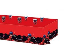 Tovaglia plastica, 120 x 180 cm, tema: coccinella