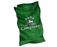 Babloo Plaid Coperta in Pile Idea Regalo per Il Papa Sei Il Mio Campione 100x150 cm