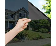 YUJIANHUAA Pellicola Privacy Finestre Autoadesiva,Pellicola Specchio Oscurante,Opaca Vetro Anti UV Pellicola per Finestre Stickers Finestra,per Adatto Ufficio,Nero (130x120cm(51x47in))