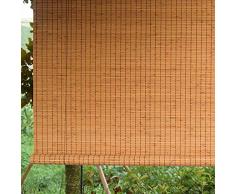 Tapparella in Listelli di Bamboo 80x160cm, Tenda a Rullo in bambù, Tenda da Sole, Veneziana per Finestre, Porte E Balconi, Tende a Rullo in bambù Naturale