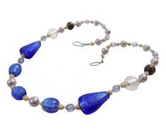 2 x BLUE color panna con perline in vetro acrilico addobbiamo ferma tenda GEM trattenute 76,2 cm 76 cm