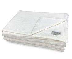 Tex family Coperta in Pura Lana Kashmir E Merino Estiva Leggera Nido Ape Matrimoniale 2 PIAZZE