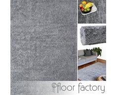 Tappeto moderno Colors grigio argento 160x230cm - tappeto shaggy pelo lungo super economico