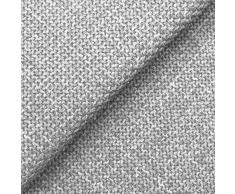 DESHOME Gaia - Tessuto al metro per tappezzeria Antimacchia Idrorepellente Resistente Stoffa al metro per divano sedie cuscini arredo (Grigio argento, 1 metro)