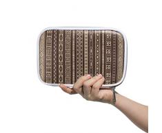 FANTAZIO - Astuccio portapenne con motivo a tappeto africano, grande capacità, astuccio per trucchi e cancelleria, regalo perfetto per studenti