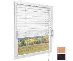 Sol Royal Veneziana in Legno SolDecor JH3 Bianco - 40x130 cm - Tenda Veneziana di Legno da Interno ed Esterno - Veneziana Finestra - Prodotta nel Rispetto dellambiente - con Cordino