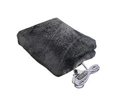 QOTSTEOS Coperta elettrica con spegnimento automatico 100x65cm, coperta riscaldante USB termostato coperta elettrica riscaldamento USB per divano letto 3 livelli auto peluche morbido