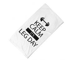 Babloo 70x160 Telo Fitness - Asciugamano da Palestra in Microfibra Keep Calm