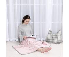 Gettop 115x75cm Scialle Caldo Riscaldato USB Coperta Termica Termocoperta Riscaldante per Schiena e Spalle Lavabile Coperta da Picnic Rapido Riscaldamento【Grigio, Rosa】 (Color : Pink)