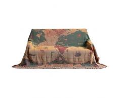 Yuehuam Coperta in Stile Retrò Etnica Vintage Floreale Copriletto in Cotone Copridivano Lavabile in Lavatrice per Divano Letto Sedia