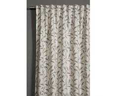 GARDINIA Tenda con Passanti Nascosti e Nastro Fettuccia Integrato, Opaca, Scurisce Leggermente, Tortora, Jacquard, 140 x 245 cm