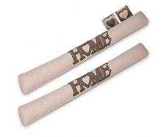 Beautissu Paraspifferi Imbottito per Porta e finestra Tuuli He L120xP8xA8 cm in Poliestere - paraspiffero Universale porte e finestre - paravento sottoporta Isolante - Contro Il Freddo - Beige