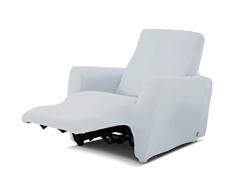 BIANCHERIAWEB Copripoltrona Reclinabile Genius Relax Lounge in Tinta Unita Poltrona Bianco