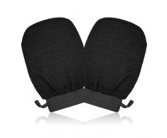 2 Pezzi Guanto Esfoliante - Guanto Esfoliante Corpo Guanti Scrub Corpo Doccia Per Guanti Esfolianti Guanti Esfolianti Per Corpo Per Peeling Pelle Morta（Nero）