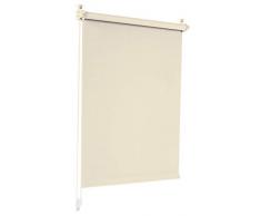 Sonello Tenda a rullo oscurante Klemmfix senza Forare 50cm x 210cm crema, tenda avvolgibile oscurante con morsetti e con catenella per finestre e porte , Blackout, opaco, Protezione Solare