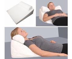 MaxxGoodsÂ âÂ Cuscino cervicale ortopedico Gel schiuma reflusso gastroesofageo cuscino gel cuneo cuscino cervicale, con cuscino cervicale 65Â x 60Â x 32Â cm bianco keilfÃ¶rmiges cuscino morbida morbido cuscino per leggere + televisione