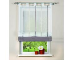 Wohnprofi - Tenda avvolgibile in organza a strisce, con passanti per asta