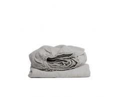 My Linen Home Lenzuolo con Angoli in Lino Lavato (100% Stonewashed ) in Naturale, 160x200x20cm I Orlo Elastico Continuo I Ipoallergenico, Termoregolazione e Traspirabilità, Delicato e Morbido