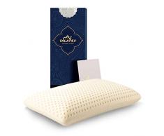 Talalay - Cuscino in lattice 100% naturale di alta qualità, aiuta ad alleviare la pressione, senza sostanze chimiche in memory foam, confezione perfetta, miglior regalo con copertura rimovibile in