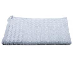 Babys Only Coperta lavorata a maglia per bambini 95 x 70 cm, Grigio (Grau)
