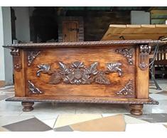 DECOCRAFT - Coperta in legno con cassettiera vintage in legno