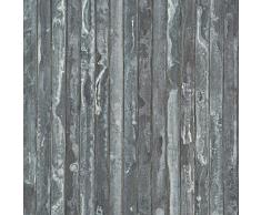 INTRECCI Tappeto Bamboo Fondo Antiscivolo; Stuoia Bambù Vintage Washed, Facile Manutenzione Pedana Cucina Giardino Piscina Multiuso Antisporco (50x100 cm, Grigio)