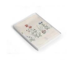 Martica Coppia Asciugamani in Lino Avorio con Ricamo apine