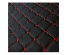 Tessuto in Ecopelle Tessuto in Pelle Pelle Trapuntata Cuscino Imbottito con Cuciture A Diamante Imbottito in Lino Tessuto per Tappezzeria Interna in Ecopelle per Veicoli Nero (Dimensioni : 1.4×1m/4.5