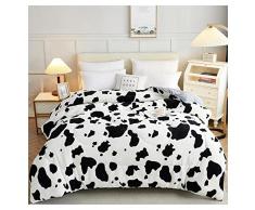 Fvxfdcbb Piumino Reversibile Trapunta in Pile di Latte Trapuntino in Microfibra Piumino Calda Coperta Soffice e Morbidissima,White-1.8 * 2.2m(3kg)