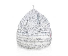 Pouf Sacco Grande 90 Ø x 115 cm, Pouf Sacco Fantasia Musica, Pouf Sacco Tessuto Morbido, Pouf Sacco Sfoderabile!!, Poltrona Sacco Imbottito!! Pouf A Sacco 27 Diverse Fantasie!! (Pouf Sacco XL, Musica)