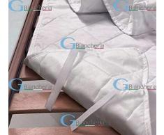 GBiancheria COPRIRETE Art. Easy con Lacci in Velco ANTIACARO Bianco 1 Piazza 1 Piazza E 1/2 2 PIAZZE (1 Piazza 1/2)