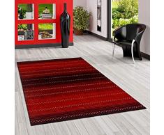 Indira - Tappeto Naturale Indo Gabbeh Naturale - Rosso Vino Rosso Sfumatura - 7 Dimensioni