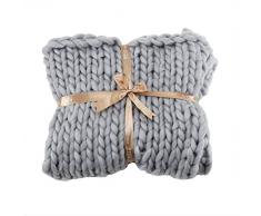 KAYI Coperta Tessuta a Mano per Bambini, Adulto, Lana Spessa, Maglia, Divano per Auto, Coperta, Decorazioni per la casa Tappeto Opaco, 100 CM * 120 CM