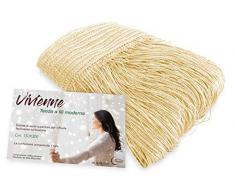 Tex family TENDA a FILI Vivienne per porta CM. 150X300 tinta unita PANNA