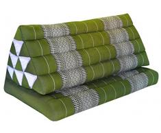 Wilai GmbH Cuscino Triangolo Thai XXL, esteso Un Cuscino Piatto, Pieghevole, Fabbricato in Thailandia, Verde (81816)