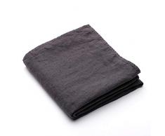 LinenMe Asciugamano da Bagno in Lino Washed Wafer Grigio, 75 x 130 cm, Fatto in Europa, Telo da Bagno, Biancheria Europea, Lavabile in Lavatrice, Super Assorbente.