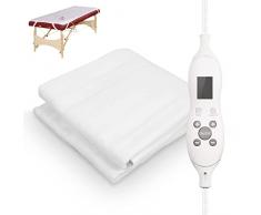 Pad Scalda Lettino da Massaggio Portatile,Termocoperta Scaldaletto Elettrico Singolo , Pad Materasso Riscaldato con 3 Impostazioni di Calore, Pad Scalda Lettino da Massaggio Caldo Comodo Regolabile