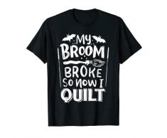 La mia scopa si è rotta così ora ho trapunta uncinetto cucito a maglia Maglietta