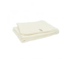 Little Naturals 516-522-64942 - Coperta lavorata a maglia, 100 x 150 cm, motivo Drops, colore: Bianco