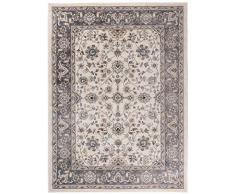 TAPISO Colorado Tappeto Salotto Moderno Soggiorno Crema Grigio Motivo Floreale Orientale Tradizionale 200 x 300 cm