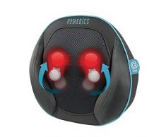 HoMedics Cuscino Massaggiante Shiatsu, Massaggiatore Elettrico Multiuso con 4 Testine in Gel, Massaggiatore con Funzione di Riscaldamento per Schiena, Collo, Spalle, Zona Lombare, Gambe e Polpacci