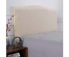 Copri+Testata+Letto+Matrimoniale/Singolo Copertura testiera Letto Elasticizzato in Velluto Protettiva Copritestiera Antipolvere Fodera per testiera del Letto ( Color : Beige , Size : 170-190cm )