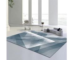 Kunsen Tappeti Cameretta Bimba Soggiorno, camera da letto, retrò, geometrico e fresco tappeti cucina moderni blu tappeto natalizio Tappeto ragazzo160x230CM