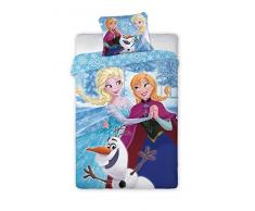 Unbekannt Faro F002Â Frozen Il Regno di Ghiaccio biancheria da letto per bambini, Oeko Tex Standard 100Â 002, Cotone, Multicolore, 200Â x 140Â cm