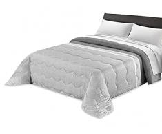 Tata Home Trapunta Invernale Piazza Mezza Imbottita 300 gr/mq Piumone Caldo Letto Piazza e Mezza 210x260 cm Fantasia Elegante Maculata Made in Italy MOD. Borbon Colore Grigio