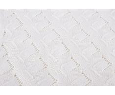 Love Cashmere Pregiata Coperta da Bambino in Cashmere al 100% (Cashmere Baby Blanket) - Bianco - Realizzato a mano ad in Scozia