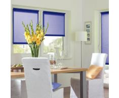 GARDINIA Tenda a rullo con morsetto di fissaggio o adesiva, Per luce diurna, Opaca, Kit di montaggio incluso, EASYFIX Tenda a rullo avvolgibile, Blu scuro, 90 x 210 cm (LxA)