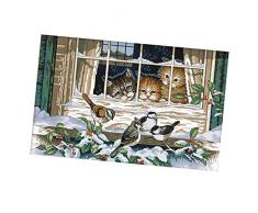 Perfeclan Kit Punto Croce Stampati Trapunta Prestampata tè Schemi a Punto Croce per Principianti Bambini Adulti, Stile 1 Multicolore