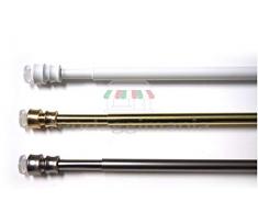 tendaggimania ® Coppiadi bacchette per tende a vetro - Astine a Molla Estensibili in Alluminio - con Applicazione A Pressione per tende a Vetro, Colore: Bianco - MM 8 spessore