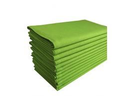 Set di 12 tovaglioli, di stoffa, Cotone, Lime, 20x20